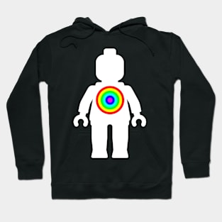 White Minifig with Rainbow Target Hoodie